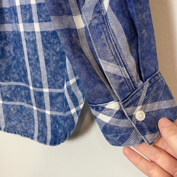 Rails Hunter Pacific Blue Plaid Button Down - Picture 7 of 10